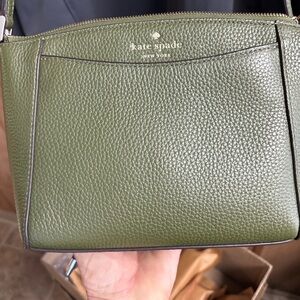 Kate Spade Green Pebble Leather Monica Crossbody
